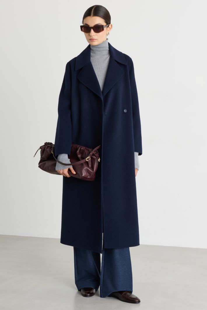 Double-Faced Robe Coat - BLUE - Intrend