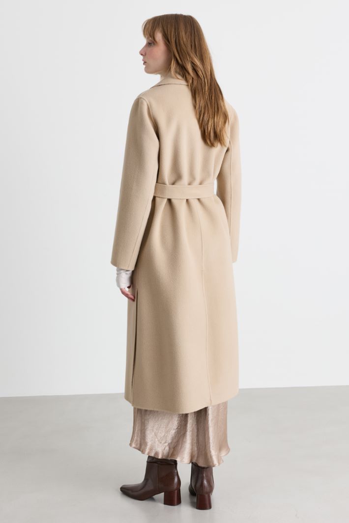 Double-Faced Robe Coat - CAMEL - Intrend - 4