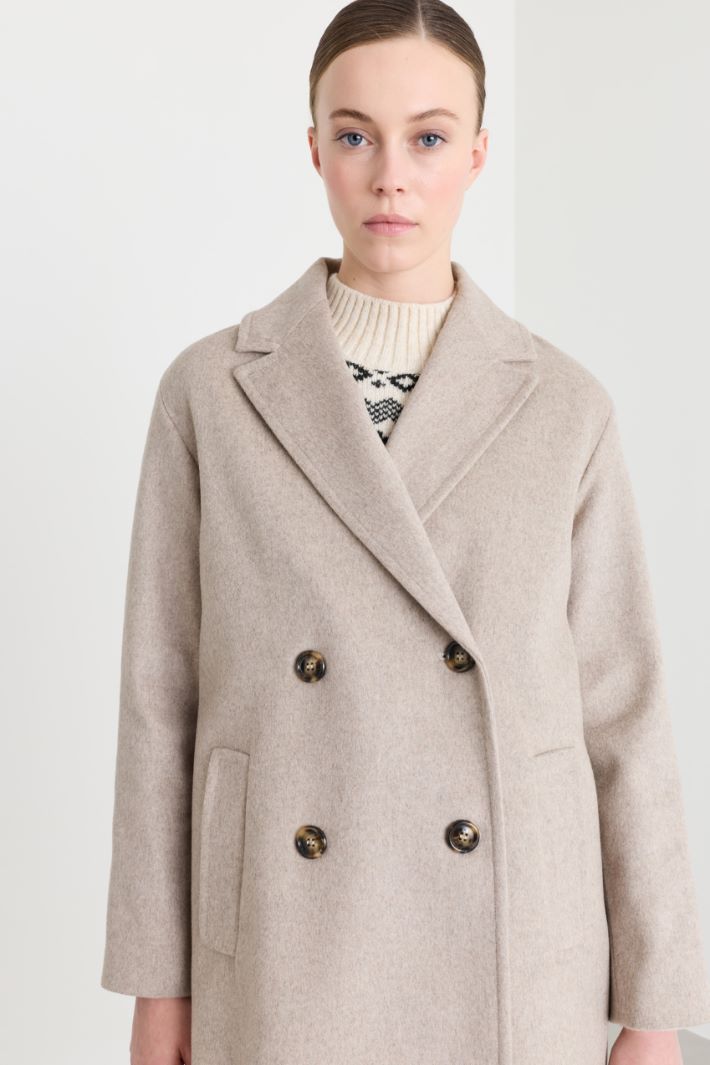 Cappotto doppiopetto - BEIGE - Intrend - 3