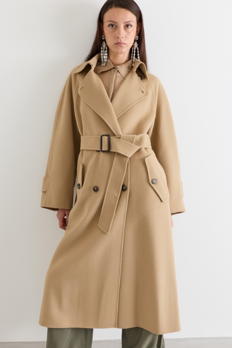 Cappotto doppiopetto in drap