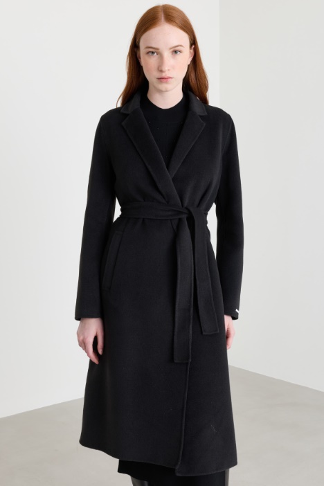 Cappotto a vestaglia in double
