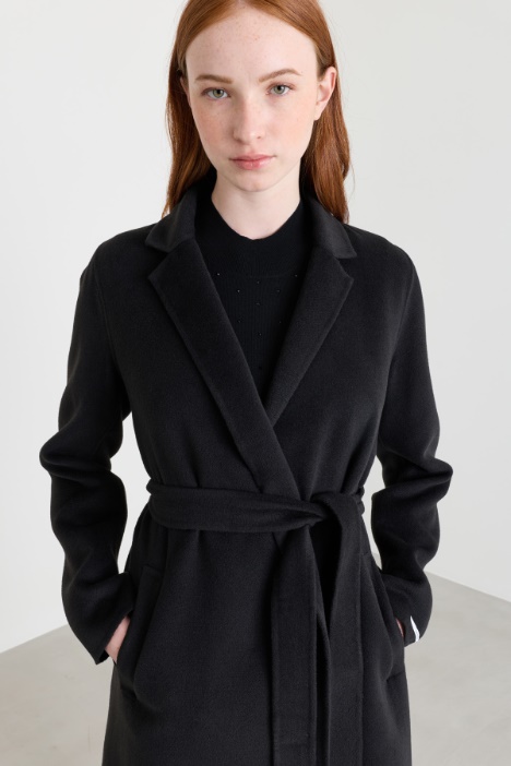 Cappotto a vestaglia in double