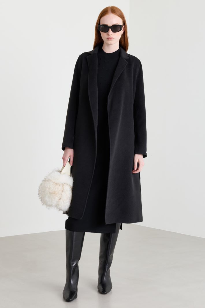Robe Coat - BLACK - Intrend