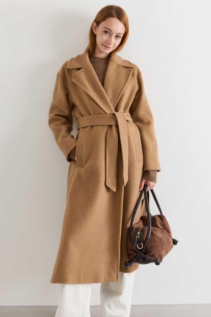 Double-Faced Coat - CAMEL - Intrend - 2