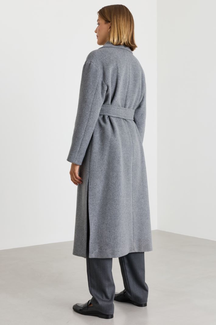 Manteau en drap double - GRIS - Intrend - 4