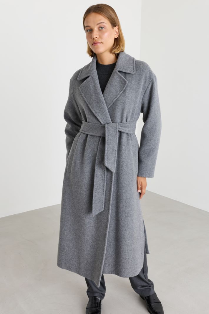 Manteau en drap double - GRIS - Intrend - 2
