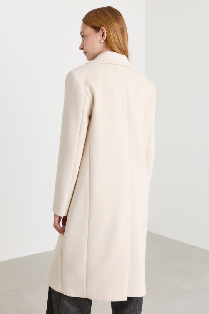Cappotto in panno doppio  - AVORIO - Intrend - 4
