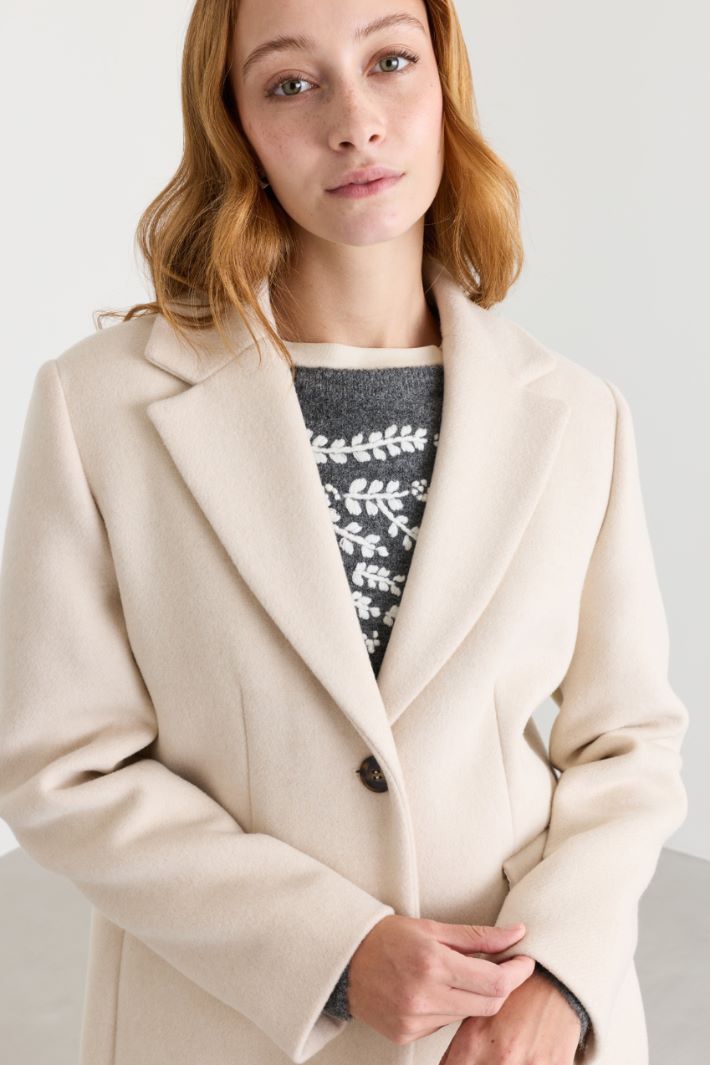 Cappotto in panno doppio  - AVORIO - Intrend - 3