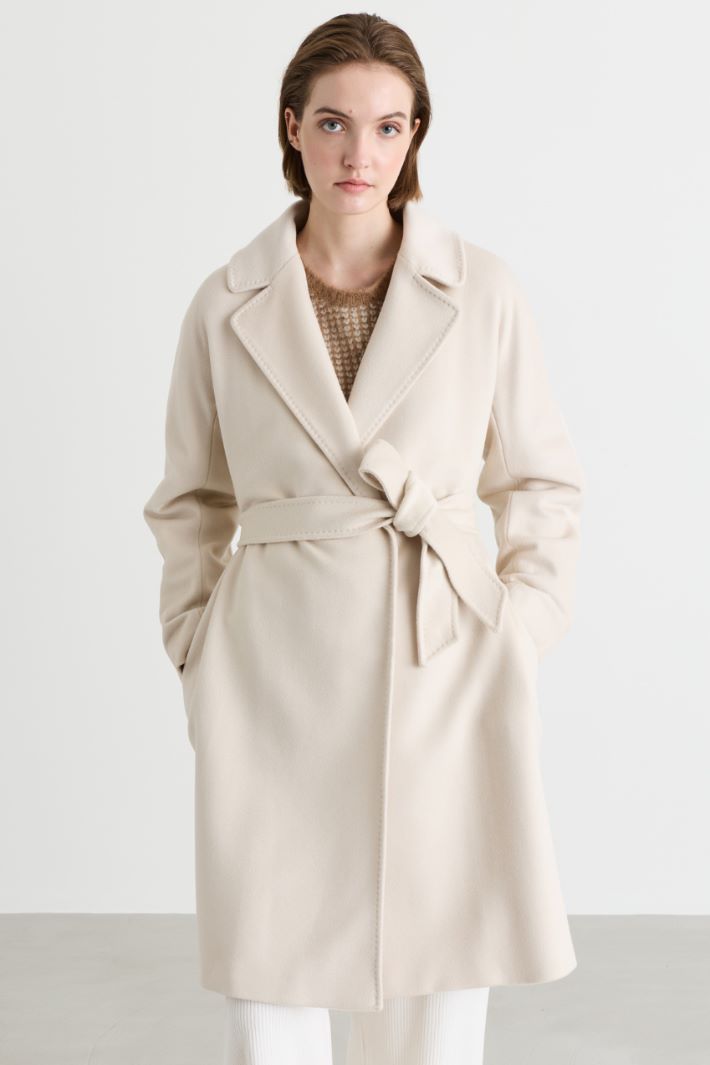Cappotto a vestaglia in drap - BIANCO - Intrend - 2