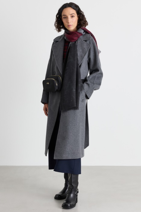 Belted double-breasted coat - Intrend