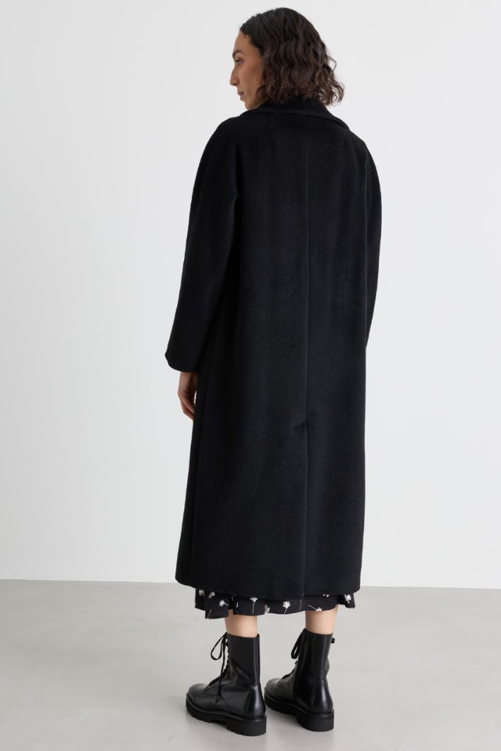Cappotto a vestaglia con cintura - NERO - Intrend - 4