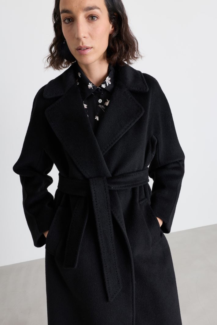 Cappotto a vestaglia con cintura - NERO - Intrend - 3