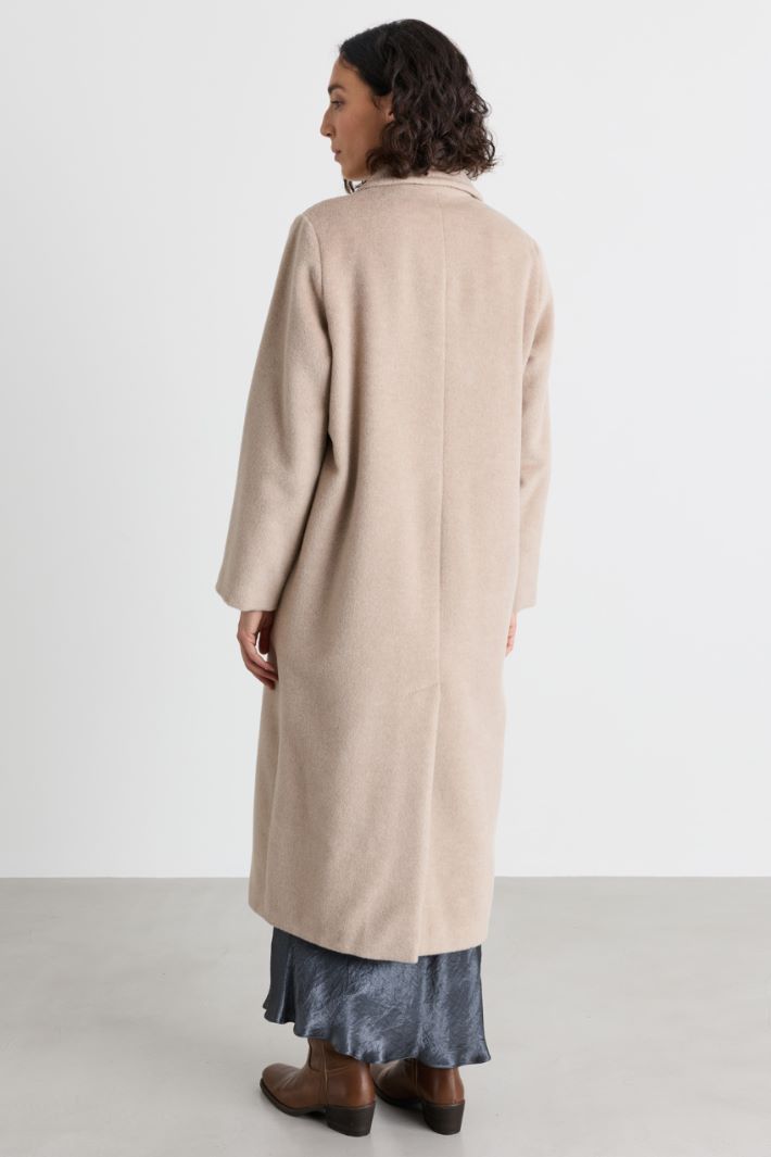 Cappotto doppiopetto a uovo - BEIGE - Intrend - 4