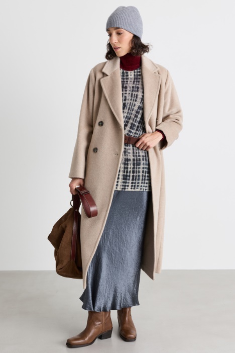 Double-breasted egg-shaped coat - Intrend