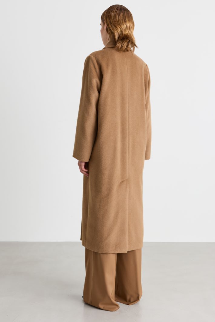 Cappotto doppiopetto a uovo - CAMMELLO - Intrend - 4