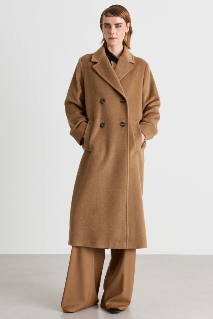 Cappotto doppiopetto a uovo - CAMMELLO - Intrend - 2