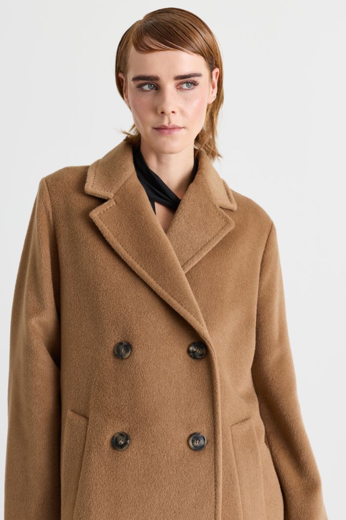 Cappotto doppiopetto a uovo - CAMMELLO - Intrend - 3