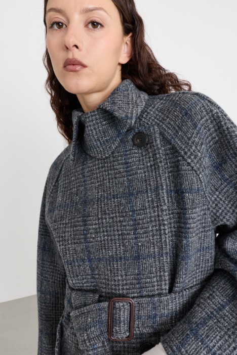 Cappotto lungo in tweed