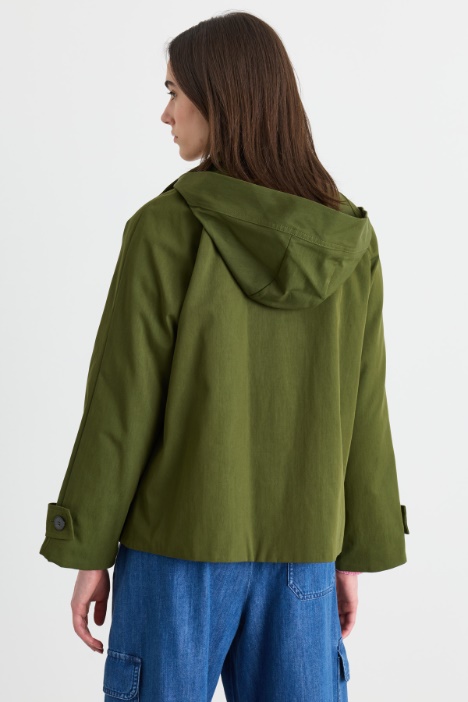 Giacca in gabardina di misto cotone antigoccia