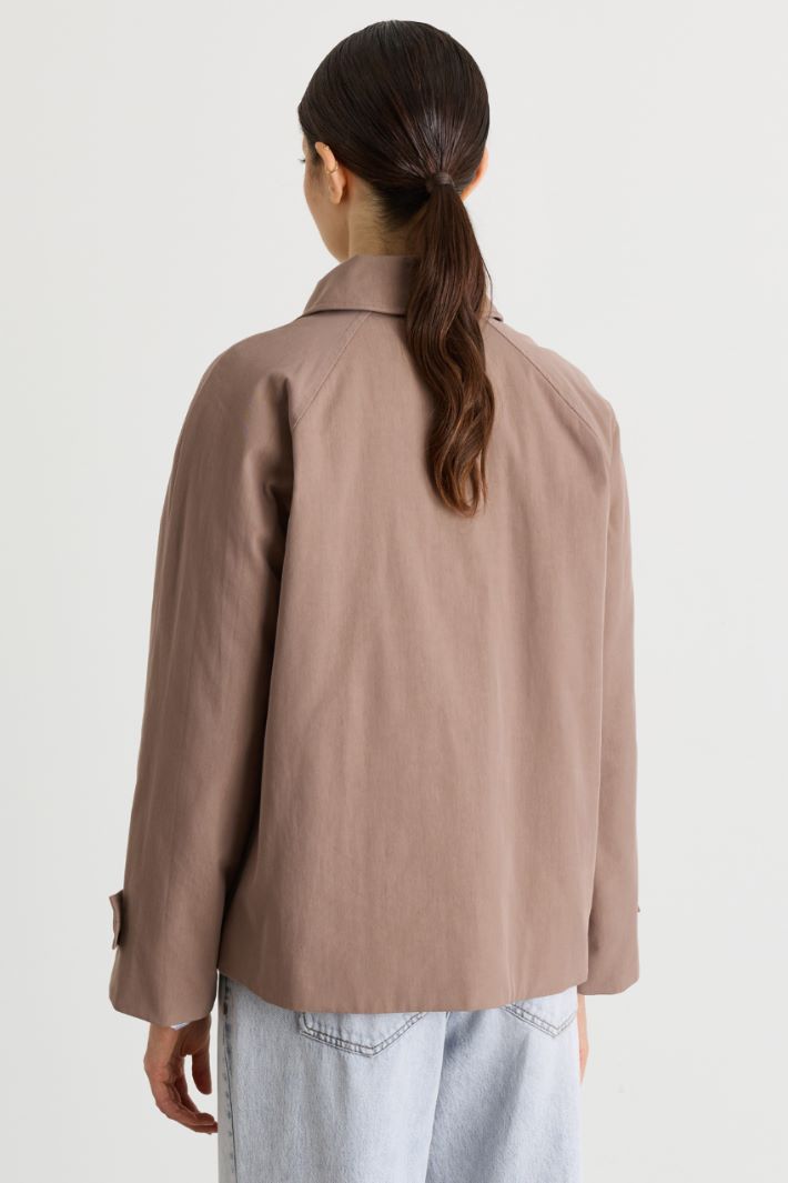 Water-repellent gabardine jacket - GREY - Intrend - 4
