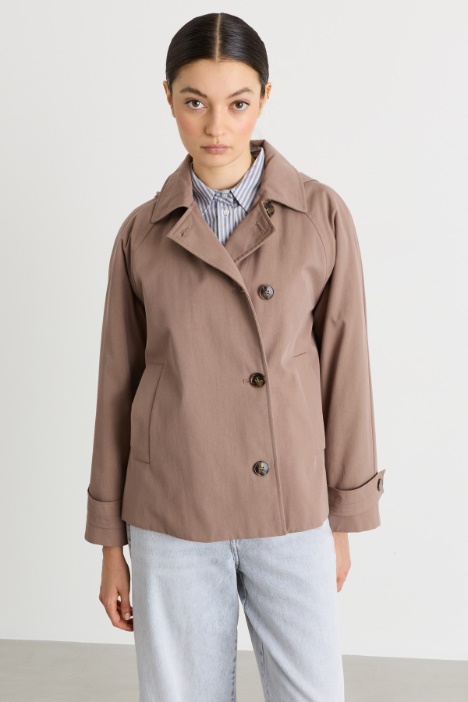 Giacca in gabardina di misto cotone antigoccia