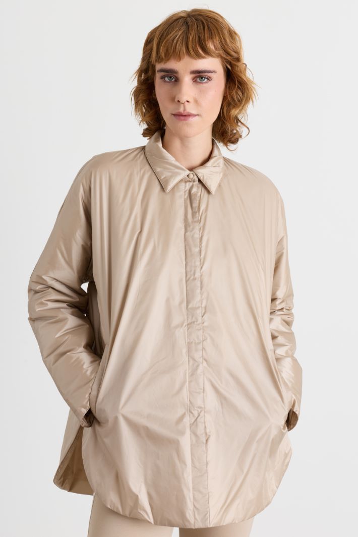 Technical Fabric Shirt Jacket - CAMEL - Intrend - 2
