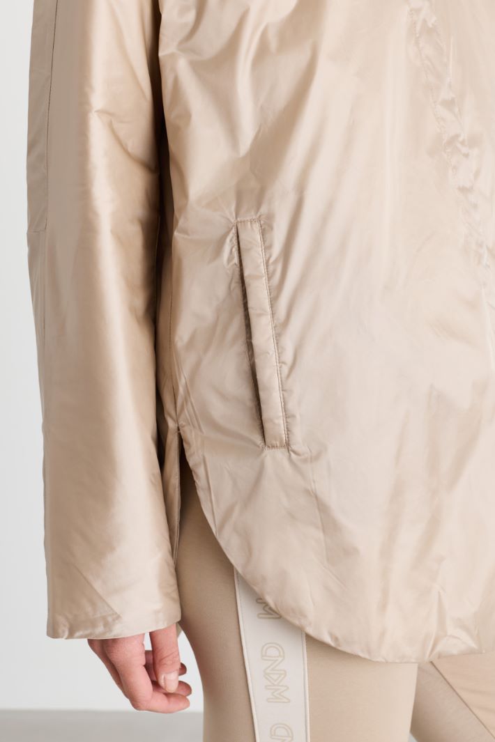 Technical Fabric Shirt Jacket - CAMEL - Intrend - 3