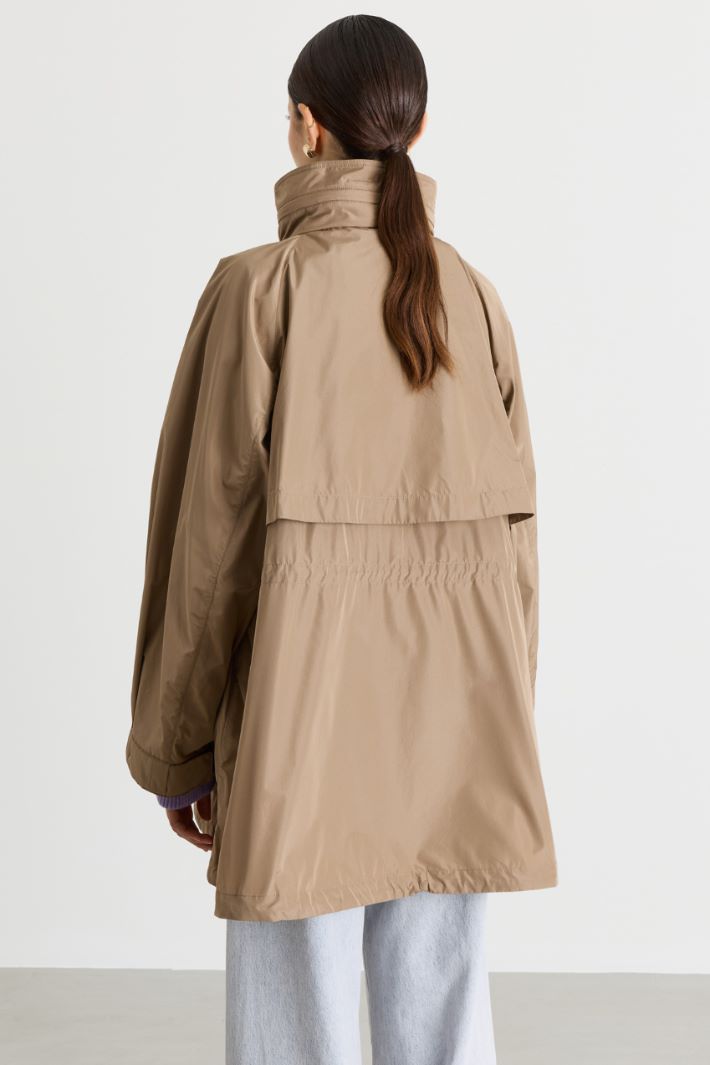 Water-repellent taffeta windbreaker - CAMEL - Intrend - 4