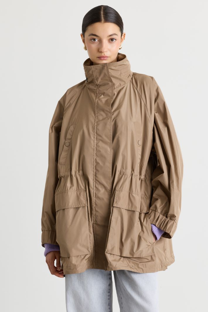 Water-repellent taffeta windbreaker - CAMEL - Intrend - 2