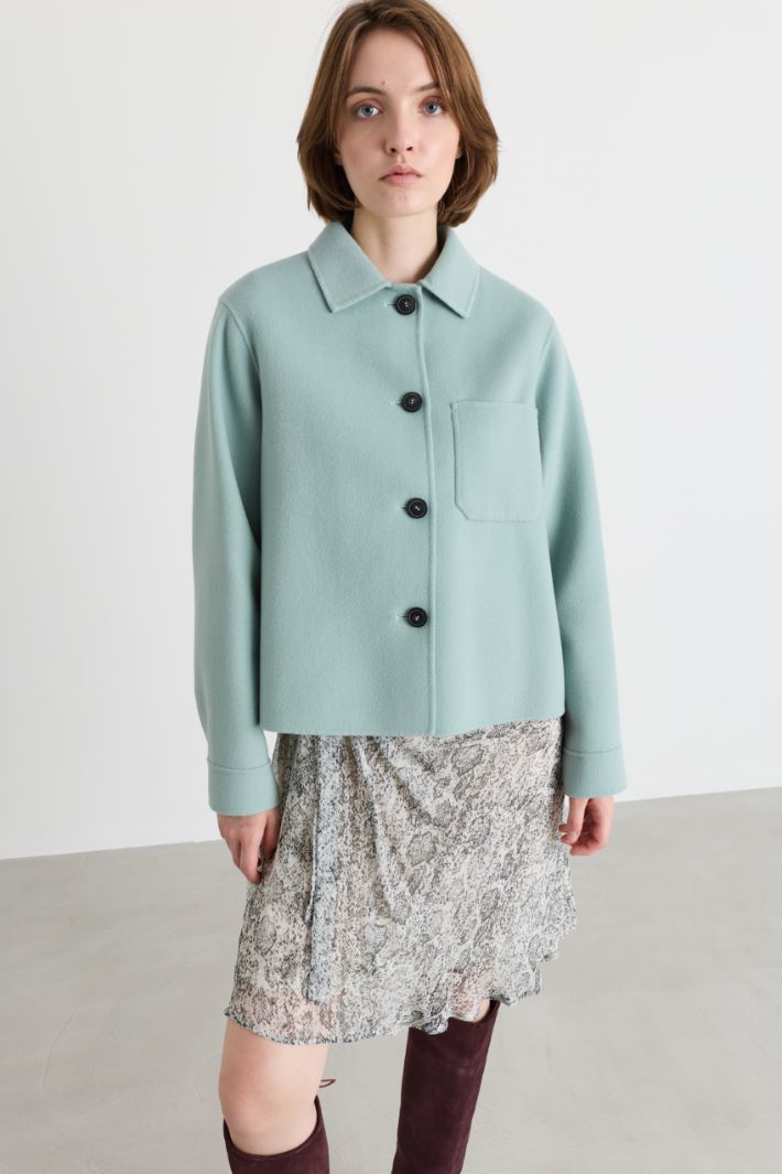 Hemdjacke mit Brusttasche - GRÜN - Intrend - 2