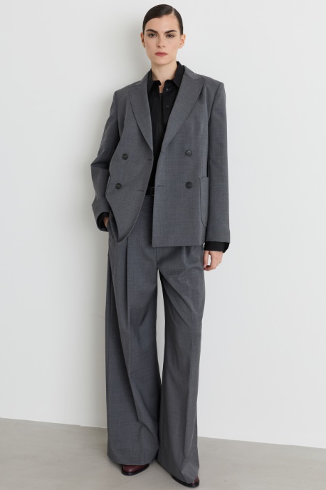 Blazer cruzado de lana - Intrend