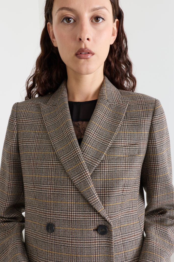 Blazer doppiopetto con spacco - MARRONE - Intrend - 3
