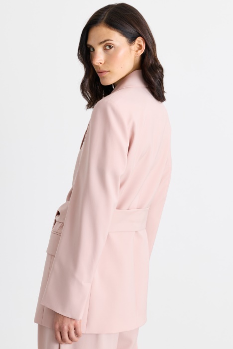 Blazer in lana con cintura