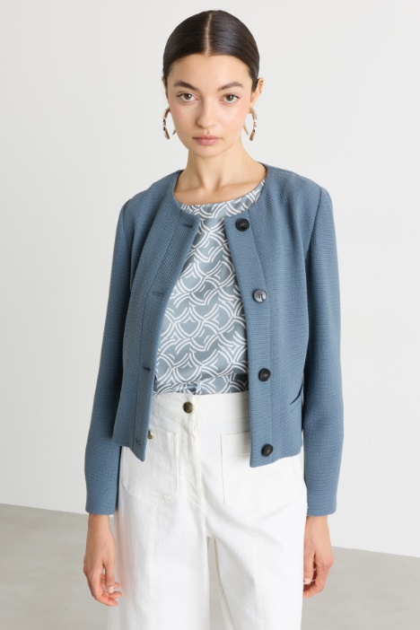 Slim-fit cropped jacket - Intrend