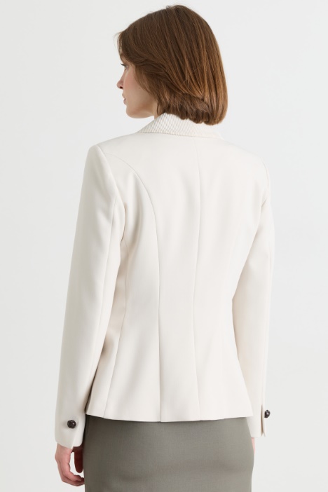 Blazer con dettagli in velluto