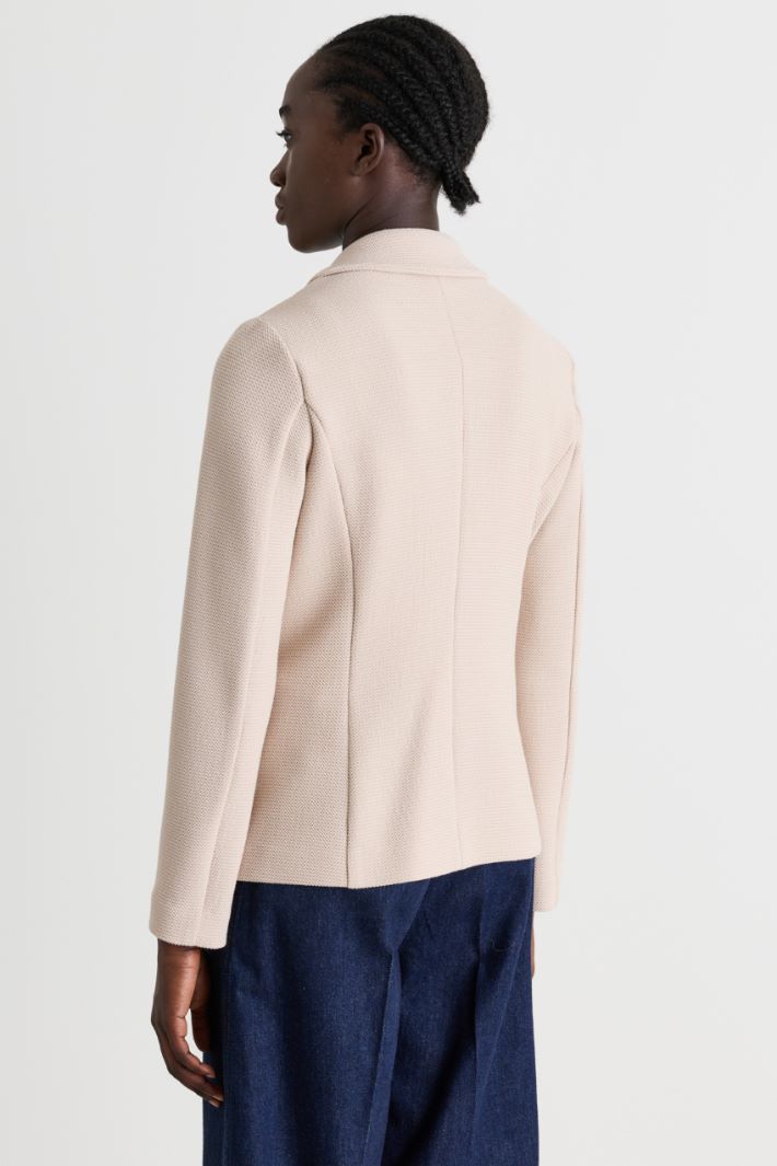 Basketweave blazer - IVORY - Intrend - 4