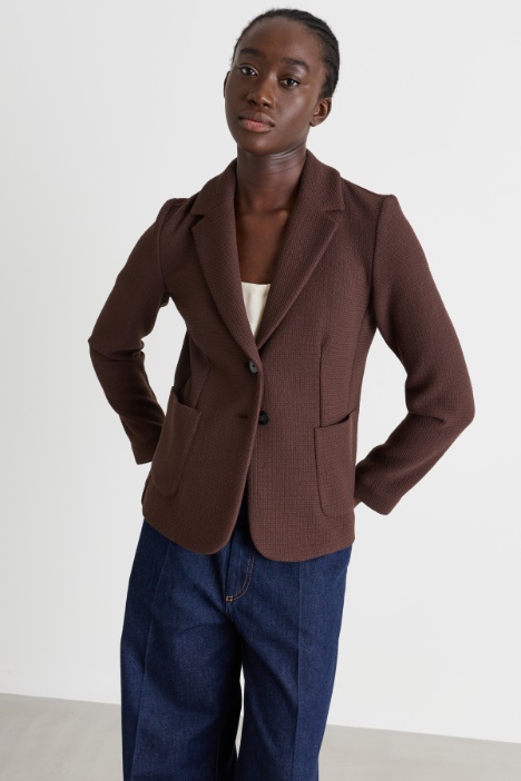 Basketweave blazer - Intrend