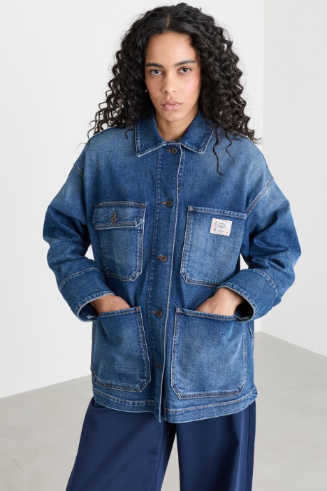 Multi-pocket denim jacket - Intrend