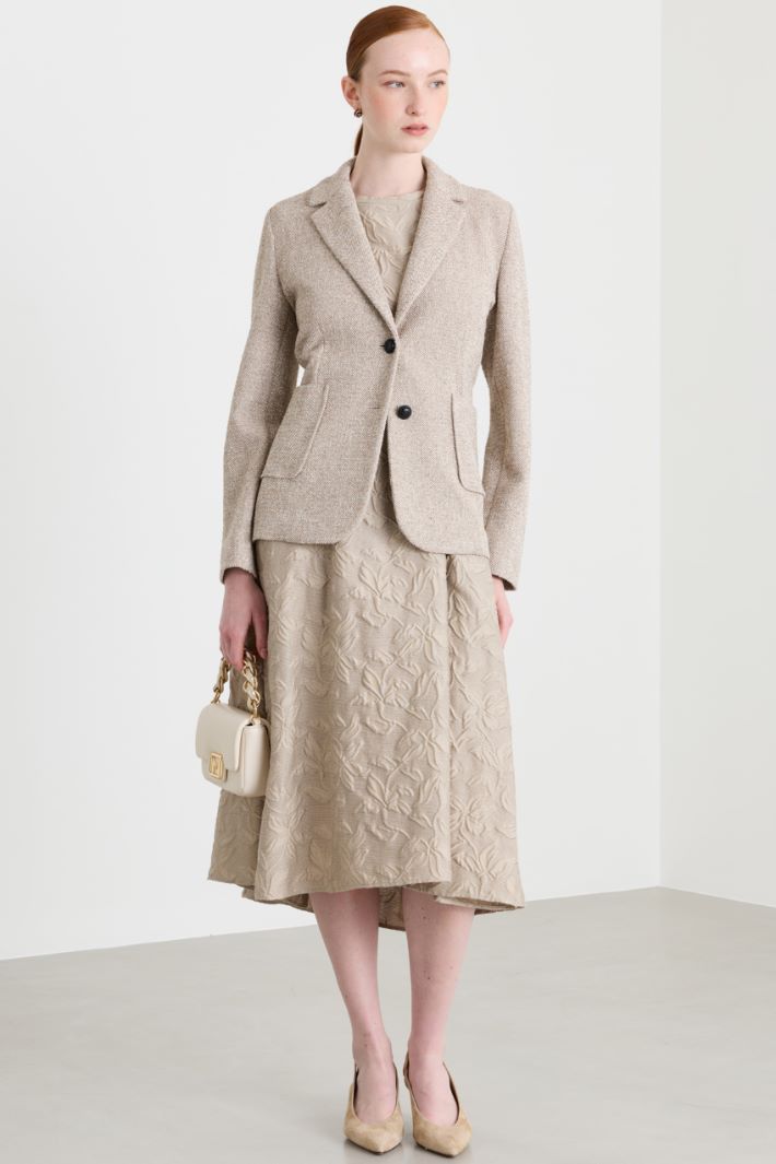 Basketweave jacket - BEIGE - Intrend