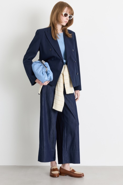 Blazer cruzado de gabardina - Intrend
