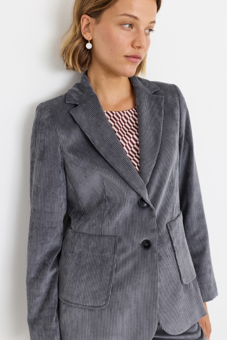 Blazer in velluto a coste