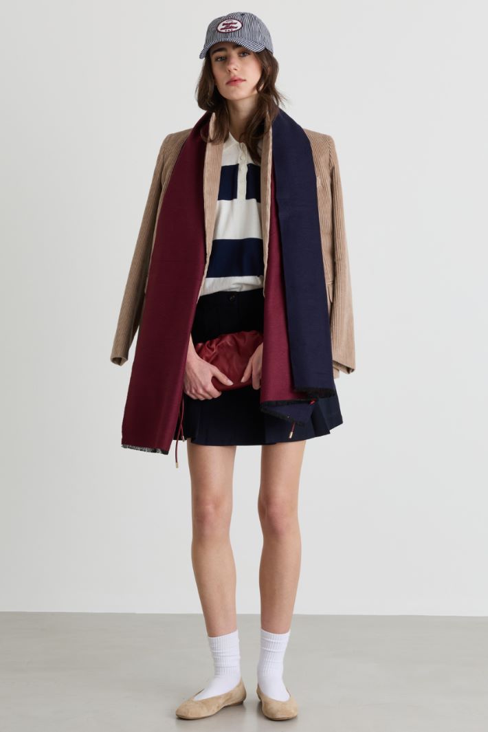 Double-breasted velvet blazer - BEIGE - Intrend