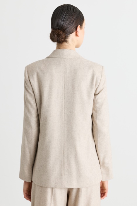 Blazer in flanella di misto lana