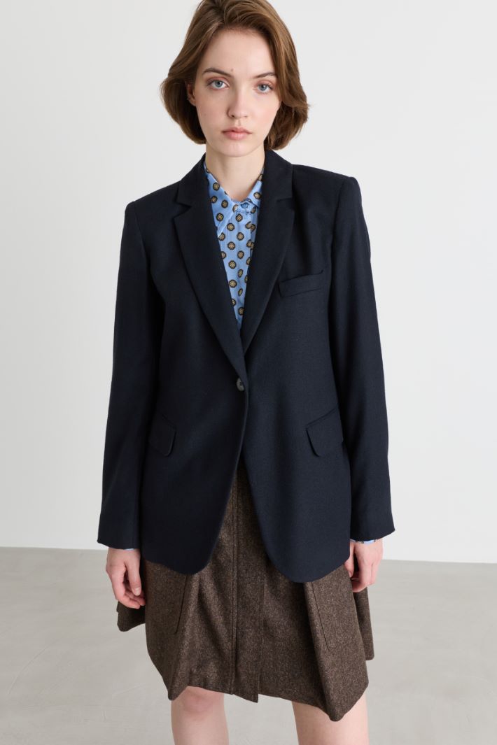 Flannel blazer - BLUE - Intrend - 2