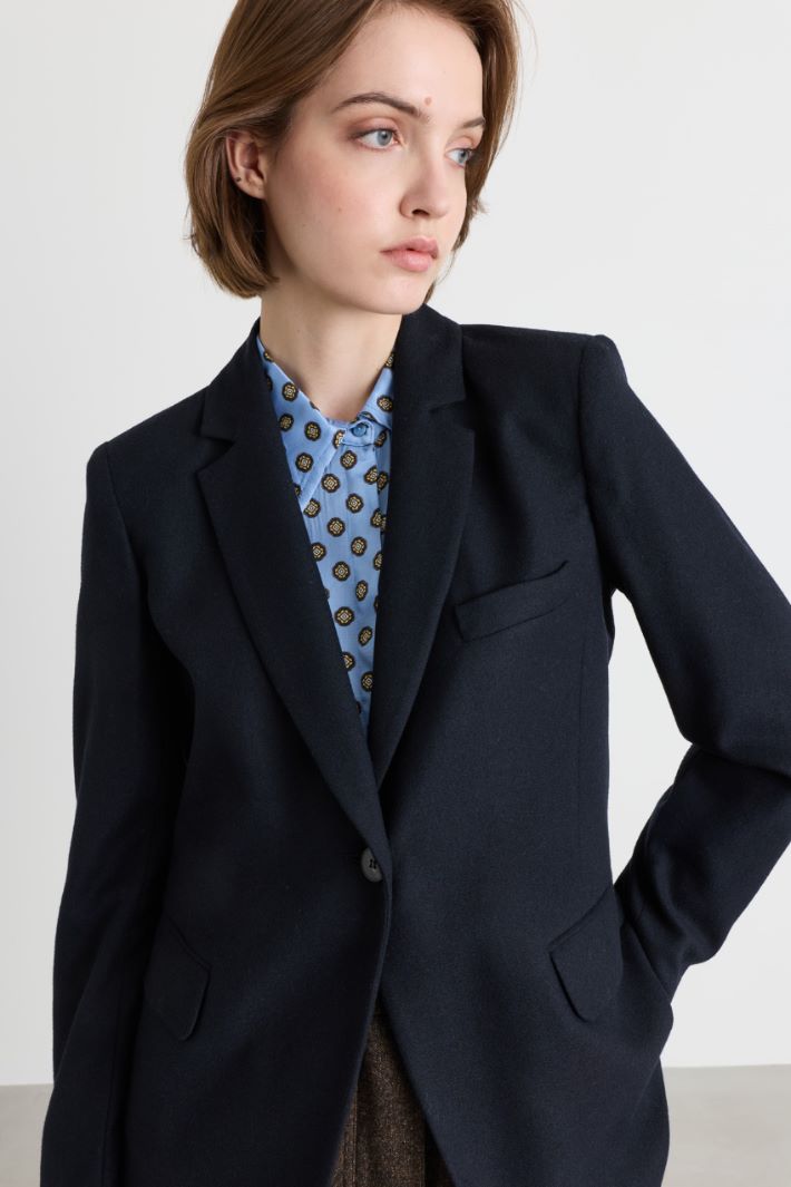 Flannel blazer - BLUE - Intrend - 3