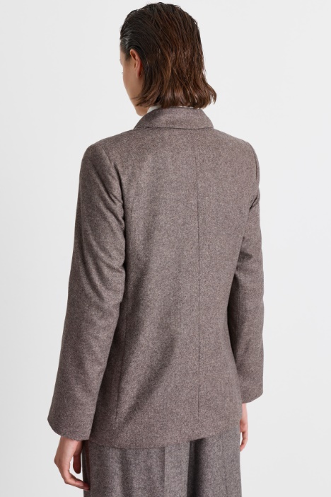 Blazer in flanella di misto lana