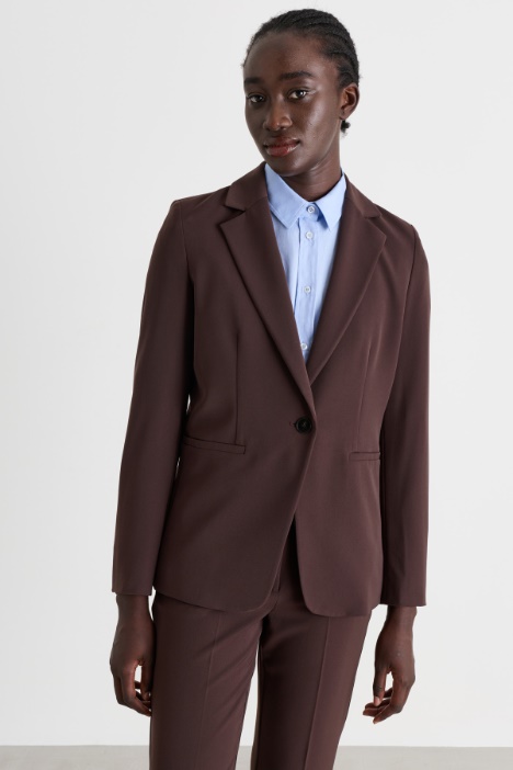 Stretch technical twill blazer - Intrend