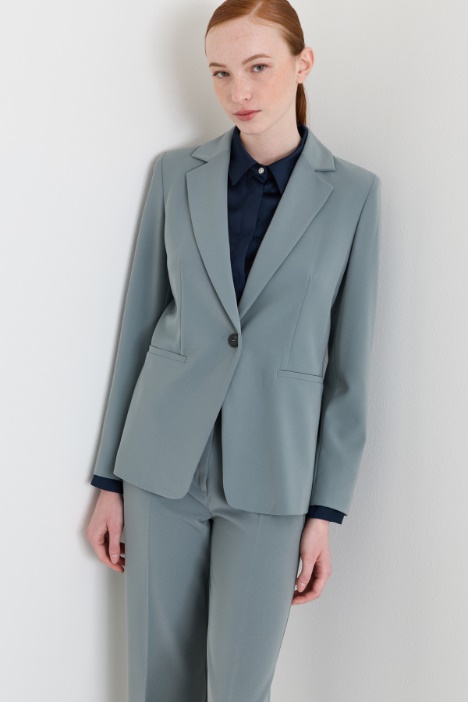 Stretch technical twill blazer - Intrend