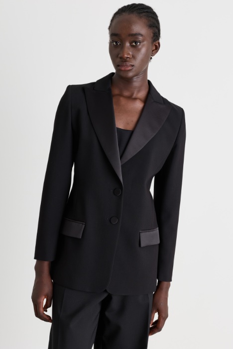 Satin-lapel blazer - Intrend