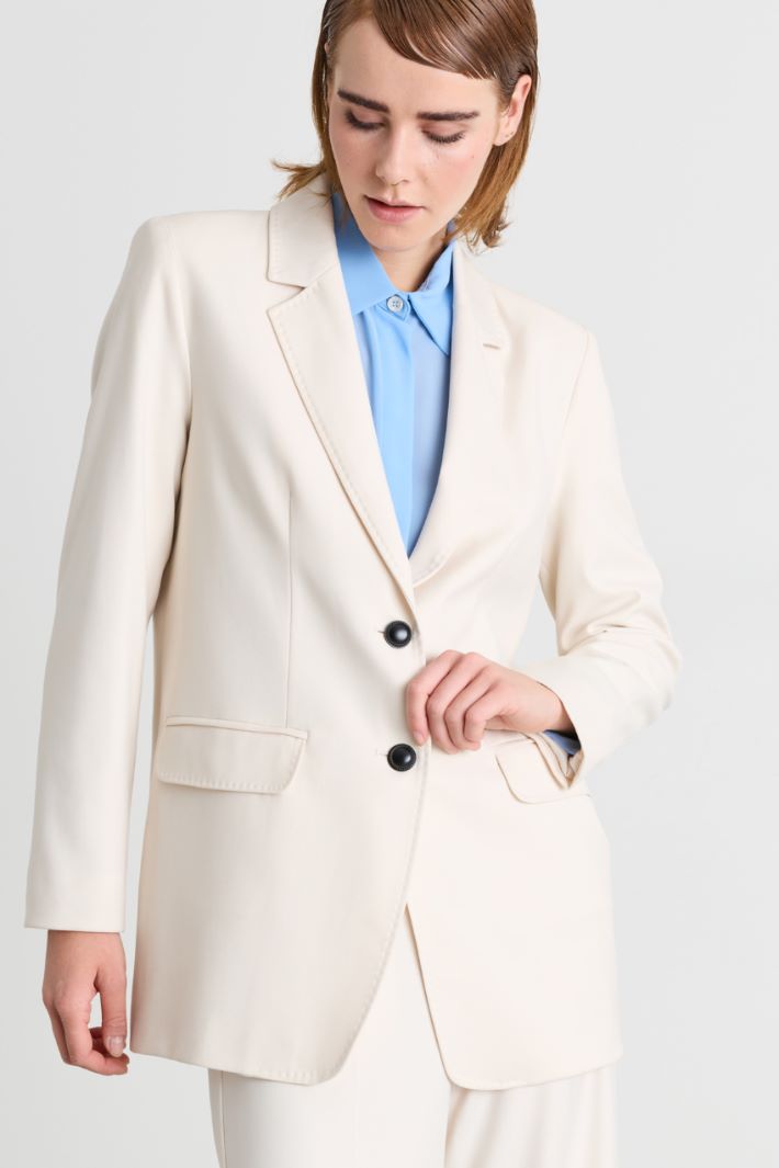 Blazer in flanella - BIANCO - Intrend - 3